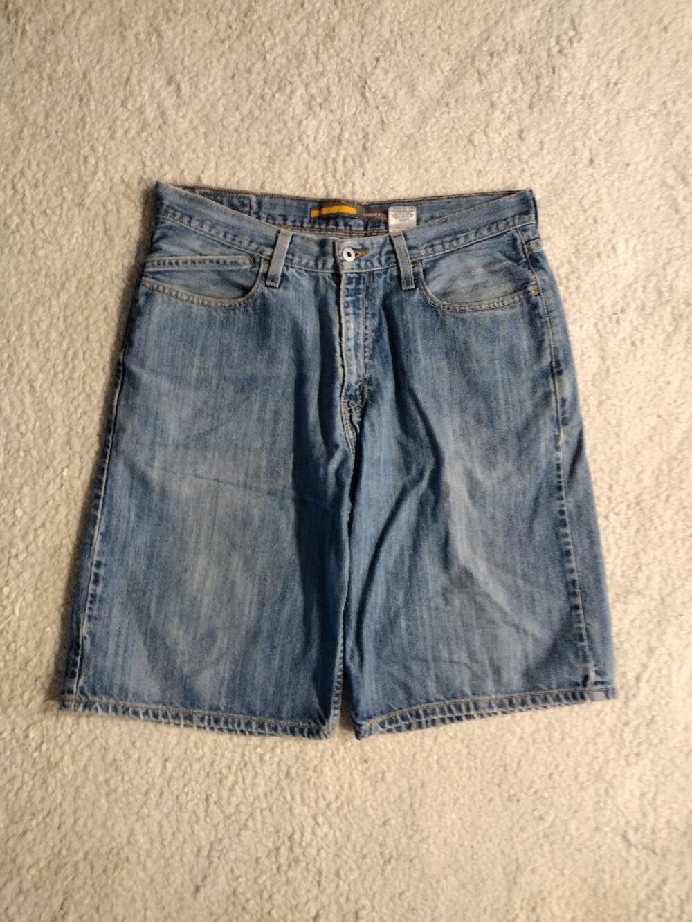 Vintage Levi's Silver Tab Size 33 Jorts Jean Shorts Light Wash Baggy Denim